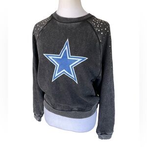 NWT Gameday Couture Dallas Cowboys Studded Gray Sweatshirt Medium